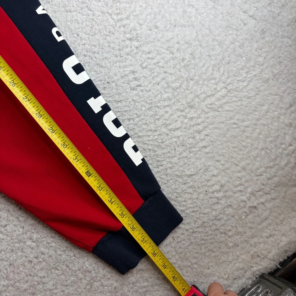 Polo Ralph Lauren Mens Red Navy Blue Logo Graphic Joggers Sweatpants Large